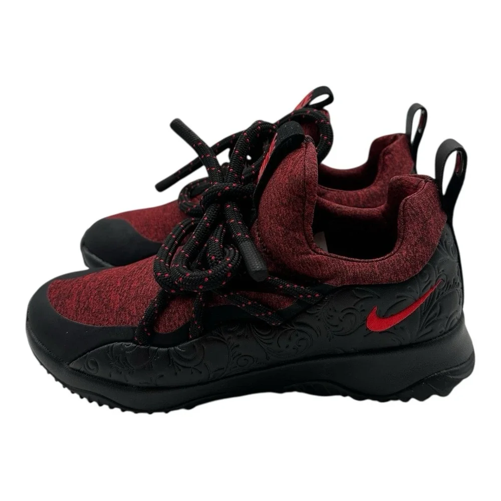 Nike City Loop Floral Shoes Womens 6.5 Black/University‎ Red Sneakers AJ1694-001